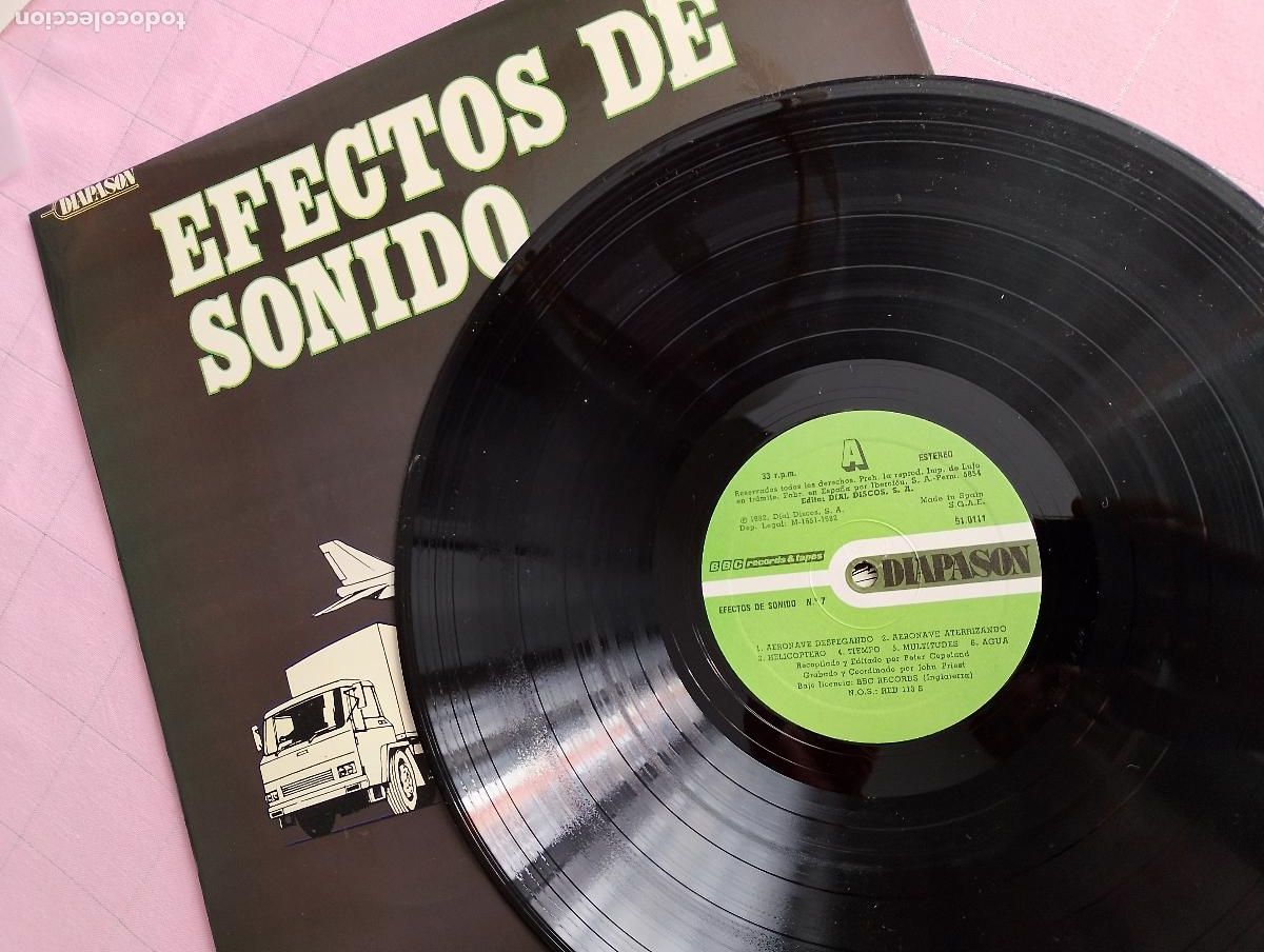 Discos de vinilo: EFECTOS DE SONIDO VOL. 7 - LP BBC RECORDS DIAPASON 1982. - Foto 4