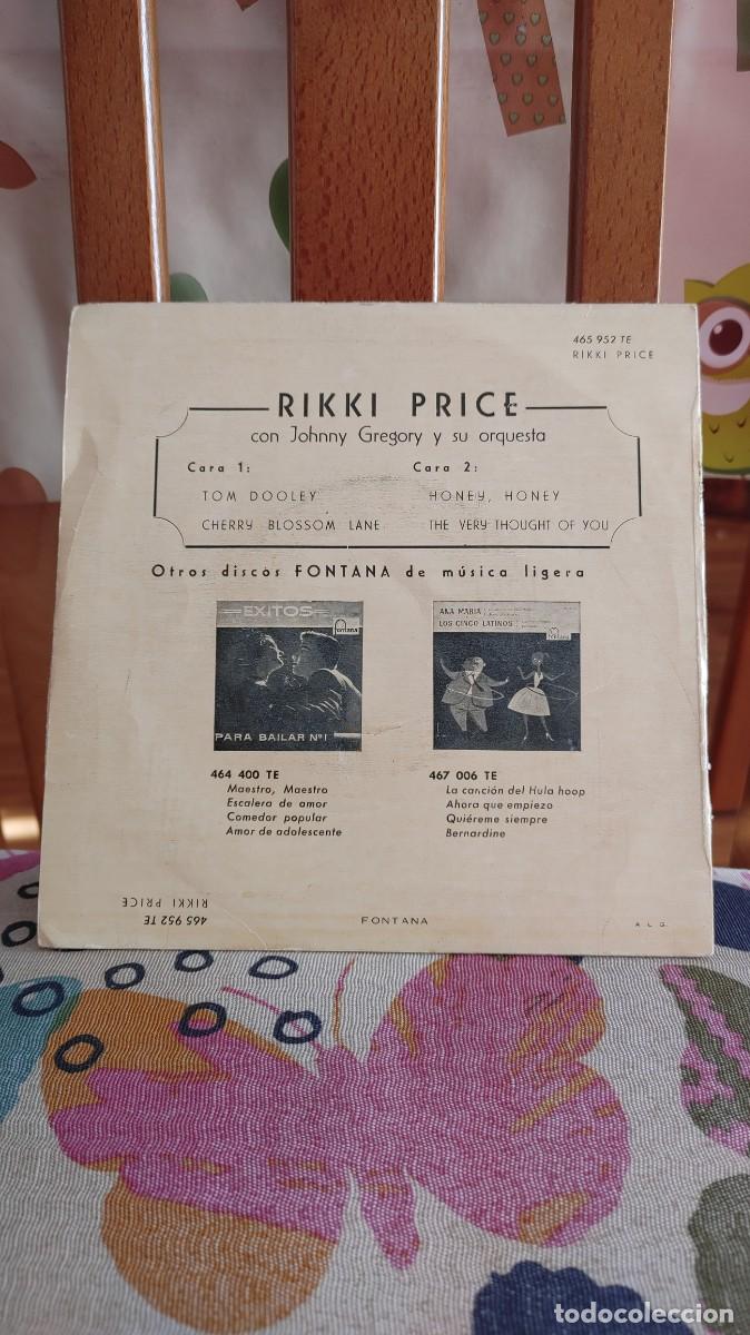 Discos de vinilo: RIKKI PRICE-EP TOM DOOLEY +3 - Foto 2