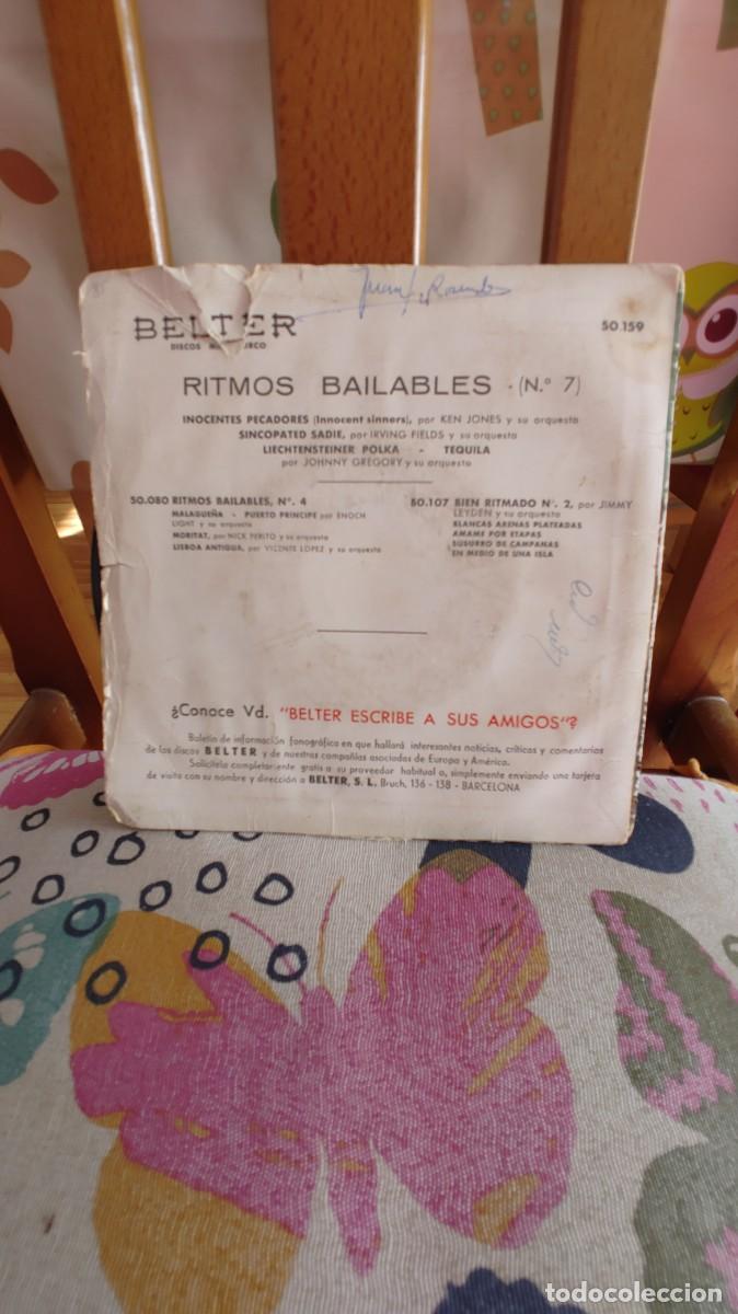 Discos de vinilo: RITMOS BAILABLES N&ordm; 7-EP TEQUILA +3 - Foto 2