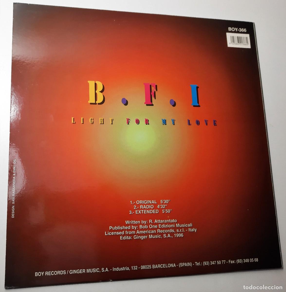 Discos de vinilo: B. F. I. &lrm;&ndash; Light for my love - Foto 2