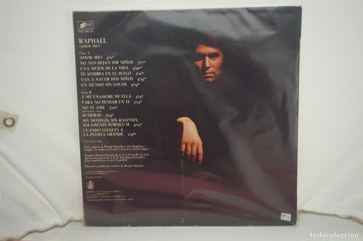 Discos de vinilo: LP - RAPHAEL - AMOR MIO / DISCO EN EXCELENTE ESTADO - Foto 3