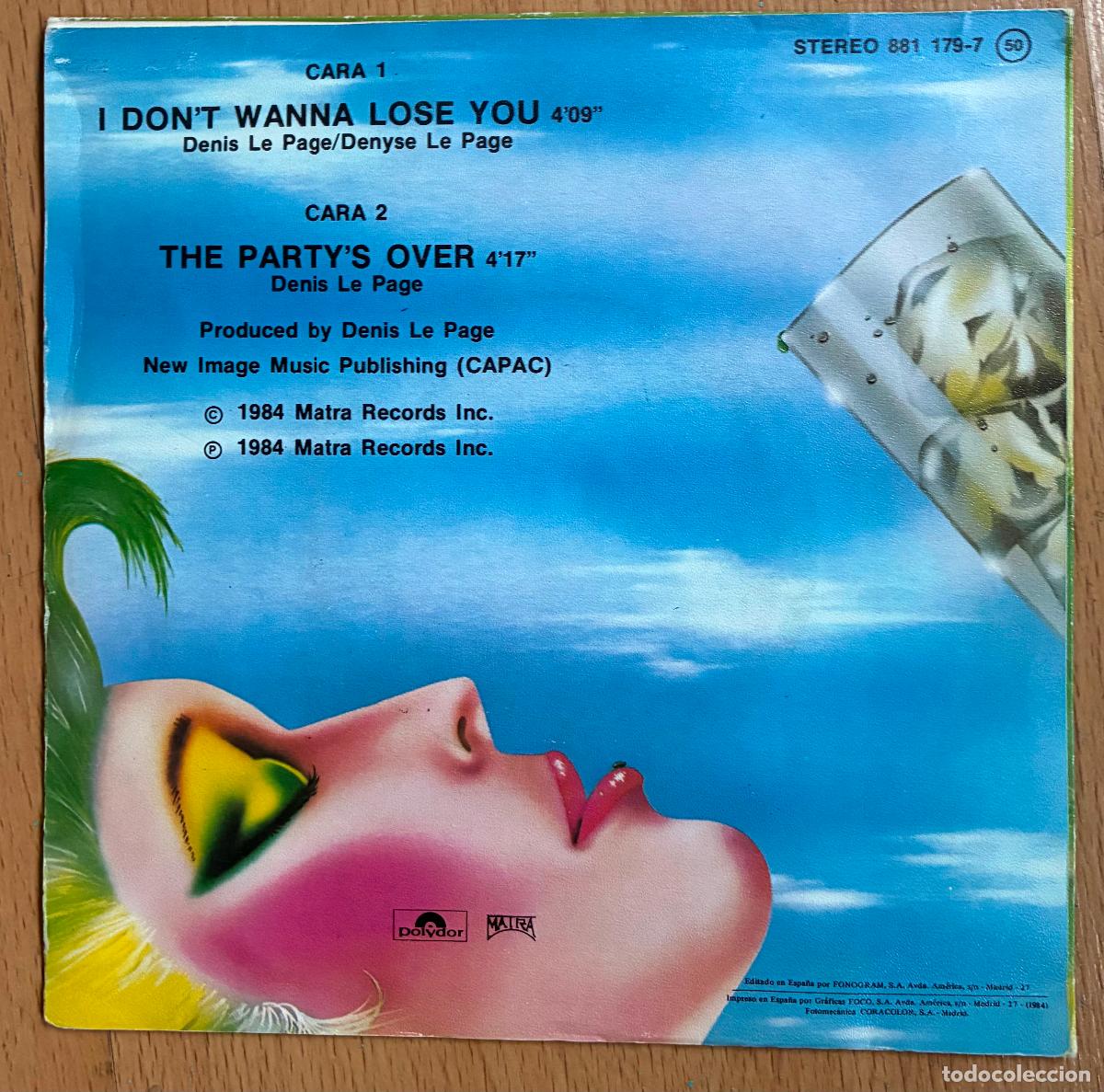 Discos de vinilo: LIME, I DONT WANNA LOSE YOU, SINGLE - Foto 2