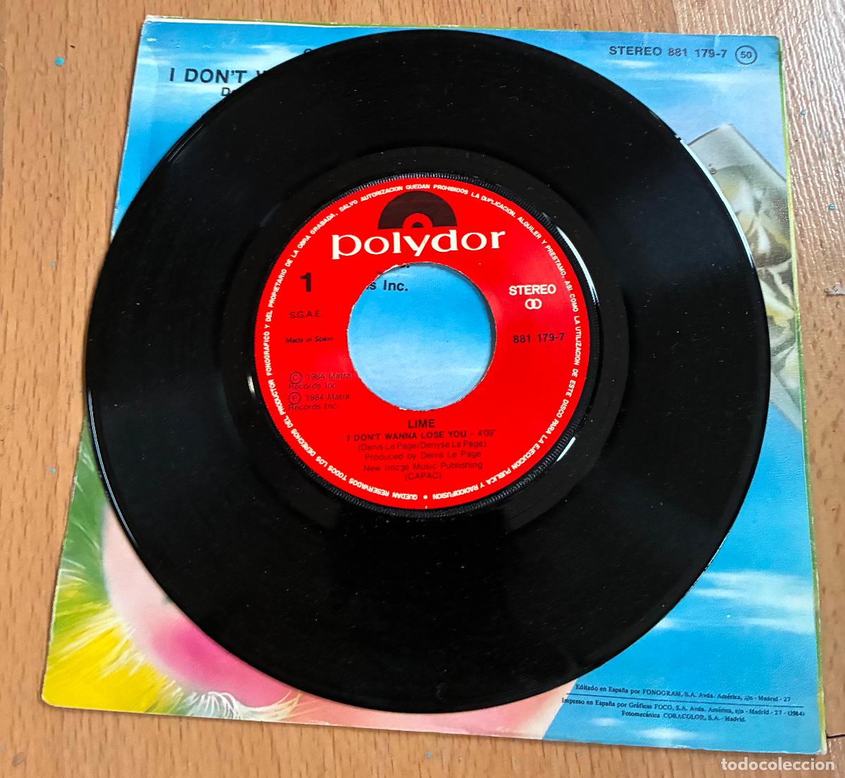 Discos de vinilo: LIME, I DONT WANNA LOSE YOU, SINGLE - Foto 4