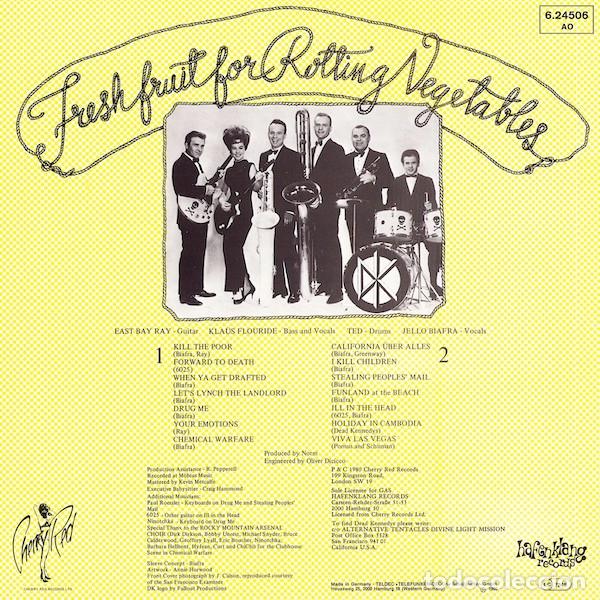 Discos de vinilo: DEAD KENNEDYS Fresh Fruit For Rotting Vegetables (LP) - Foto 2