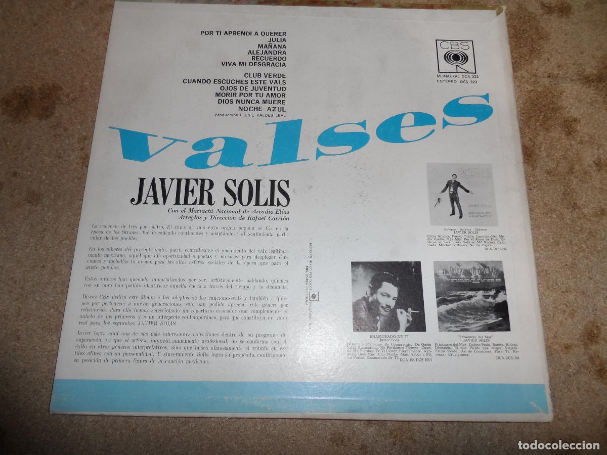 Discos de vinilo: Javier Sol&iacute;s &ndash; Valses (MEXICO 1964) - Foto 2