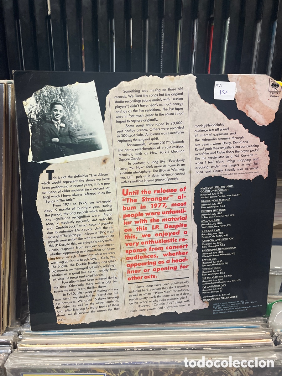 Discos de vinilo: songs in the attic billy joel - Foto 2