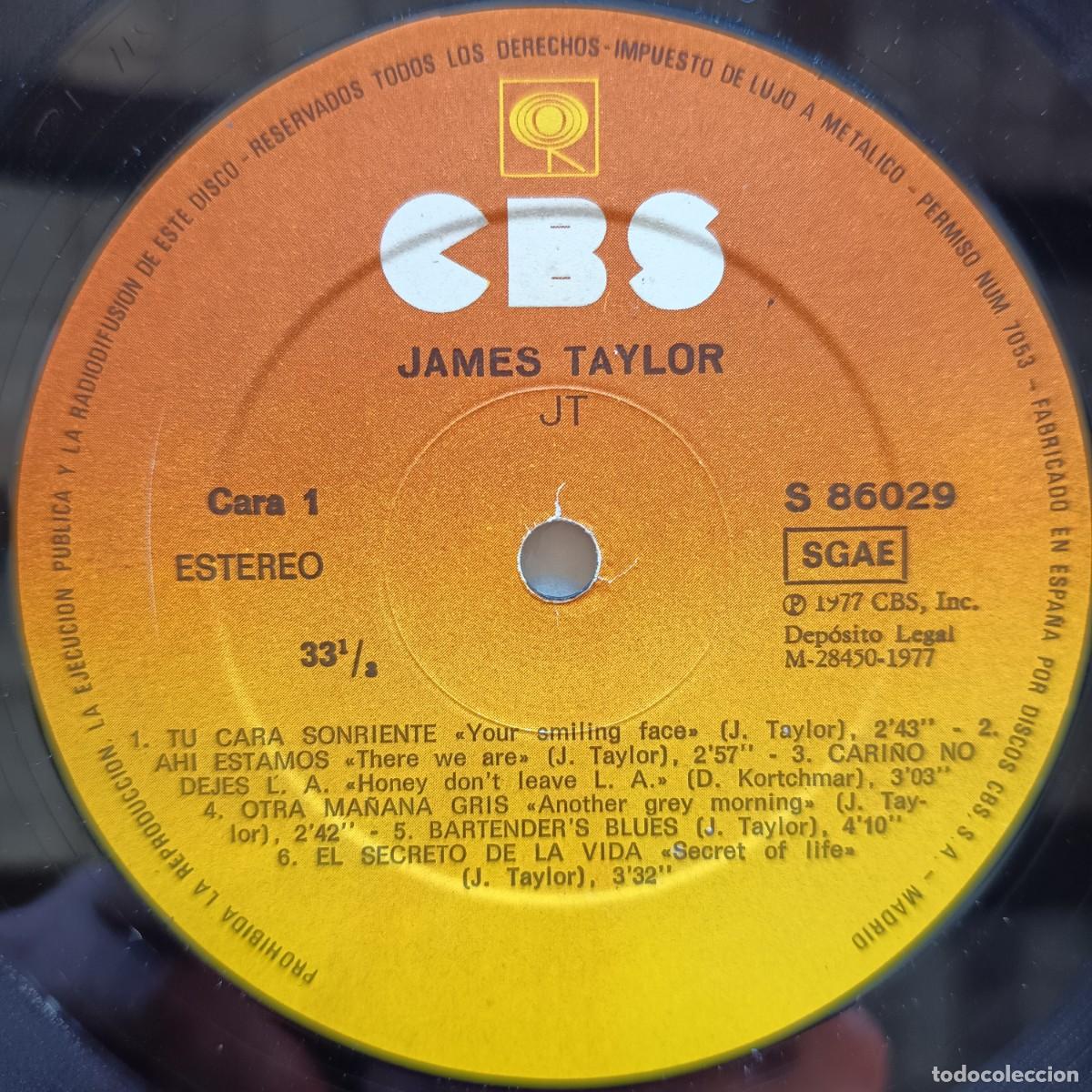 Discos de vinilo: JAMES TAYLOR : J.T. [CBS - ESP 1977] LP - Foto 3