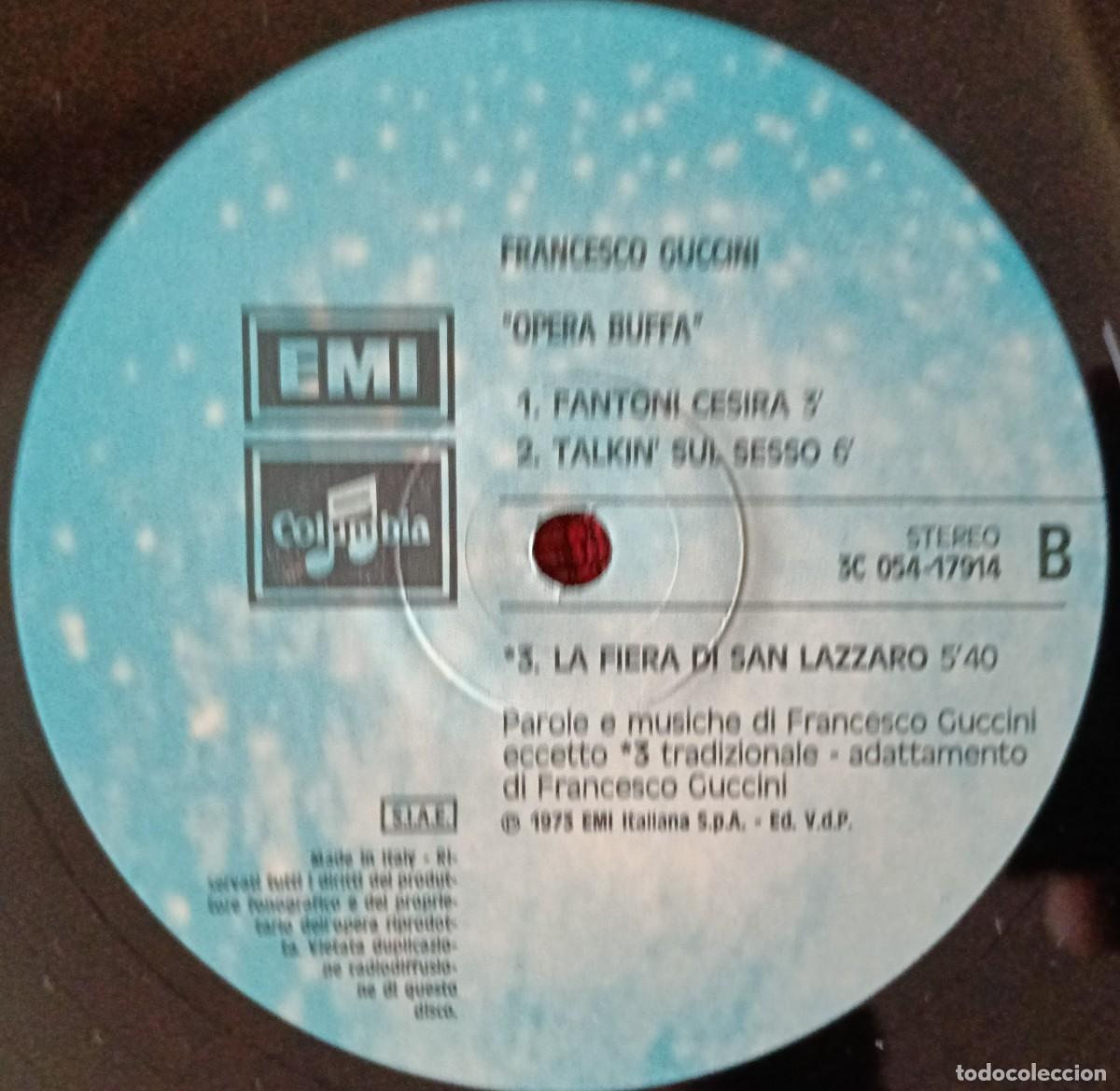 Discos de vinilo: FRANCESCO GUCCINI ** Opera Buffa ** VINILO LP ITALIA 1973 - Foto 4