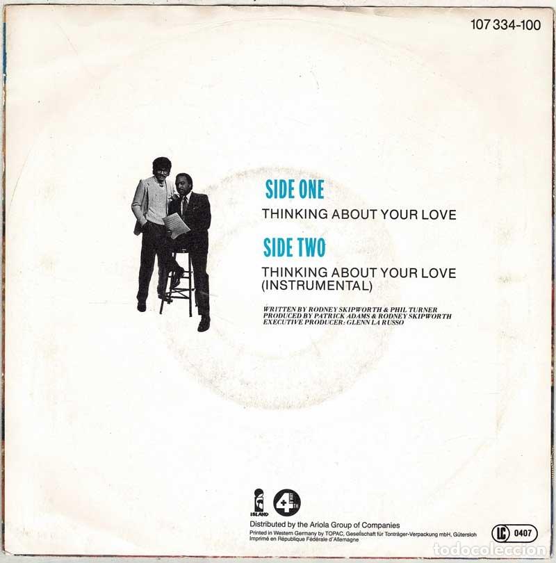 Discos de vinilo: Skipworth & Turner - Thinking About Your Love. Single - Foto 2