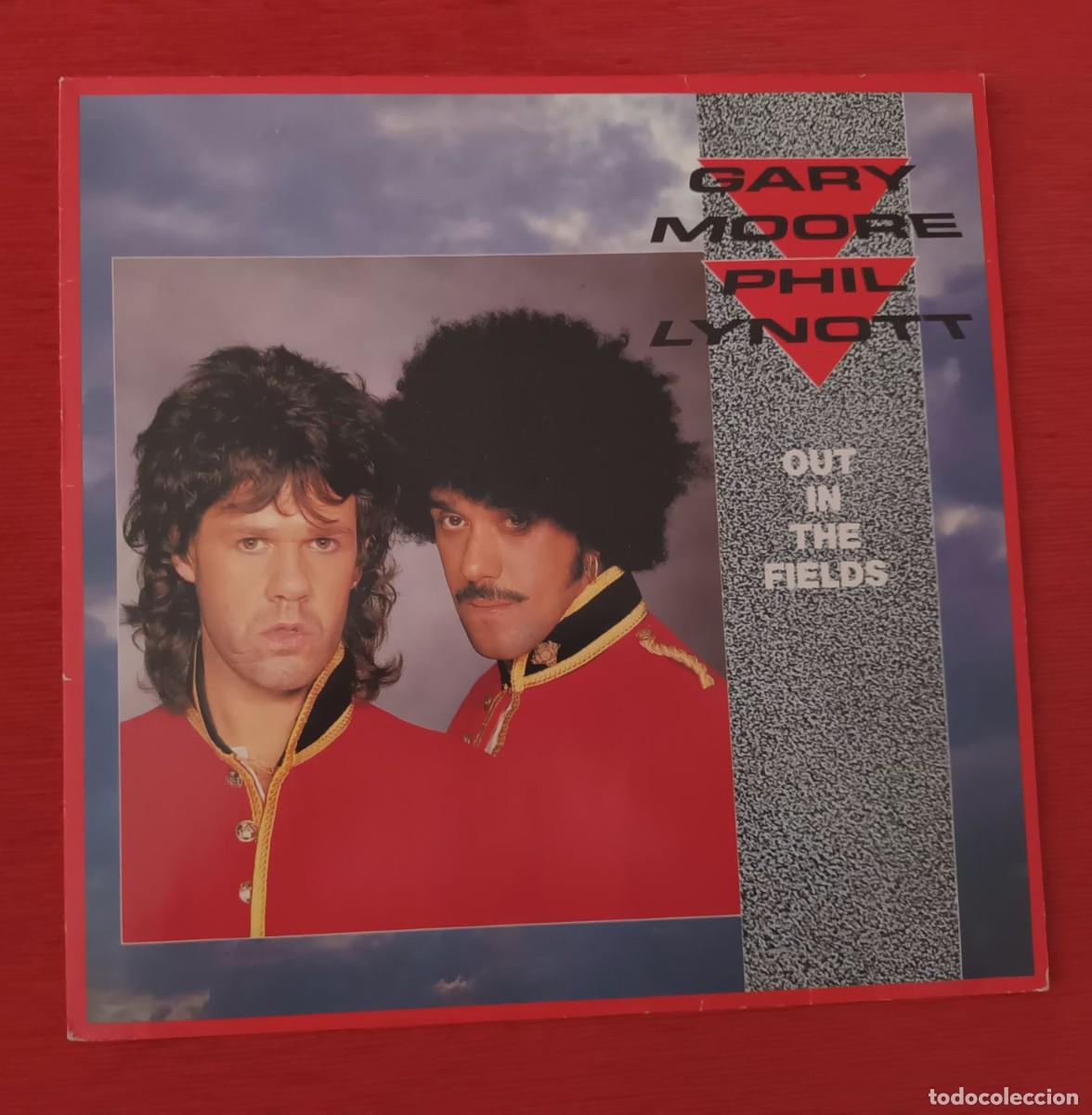 Discos de vinilo: GARY MOORE & PHIL LYNOTT - OUT IN THE FIELDS (MAXI SINGLE 3 TRACKS) - Foto 1