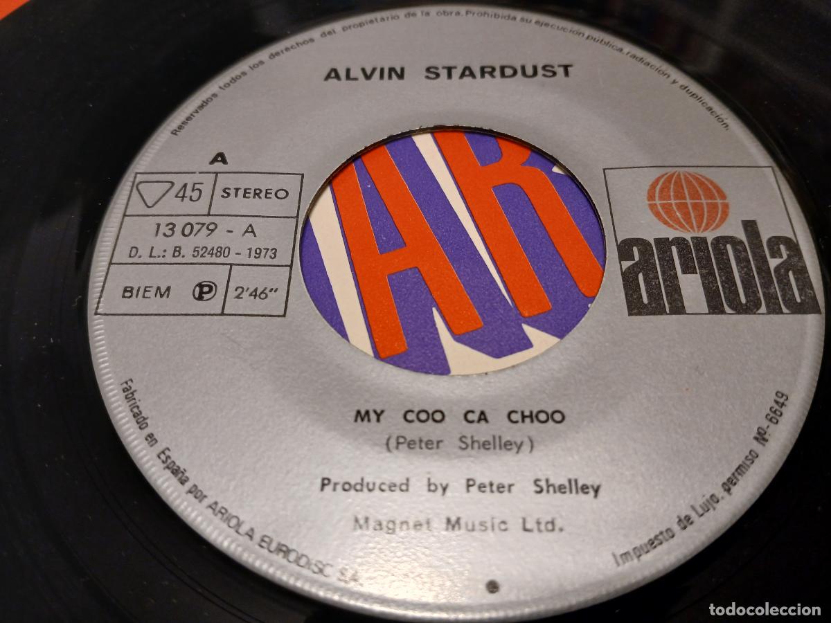 Discos de vinilo: Single de Alvin Stardust -My coo ca choo- (1973) - Foto 3