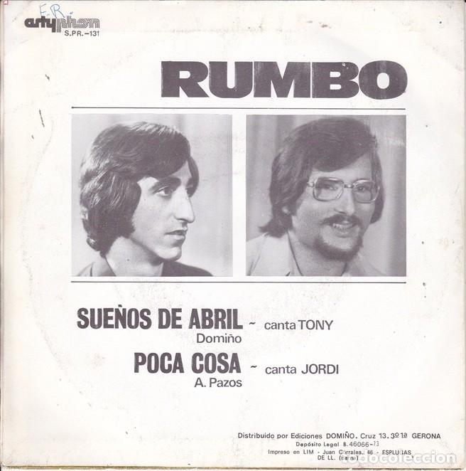 Discos de vinilo: Rumbo &ndash; Sue&ntilde;os de abril; Poca cosa &ndash; ARTYPHON 131 &ndash; 1973 - Foto 2