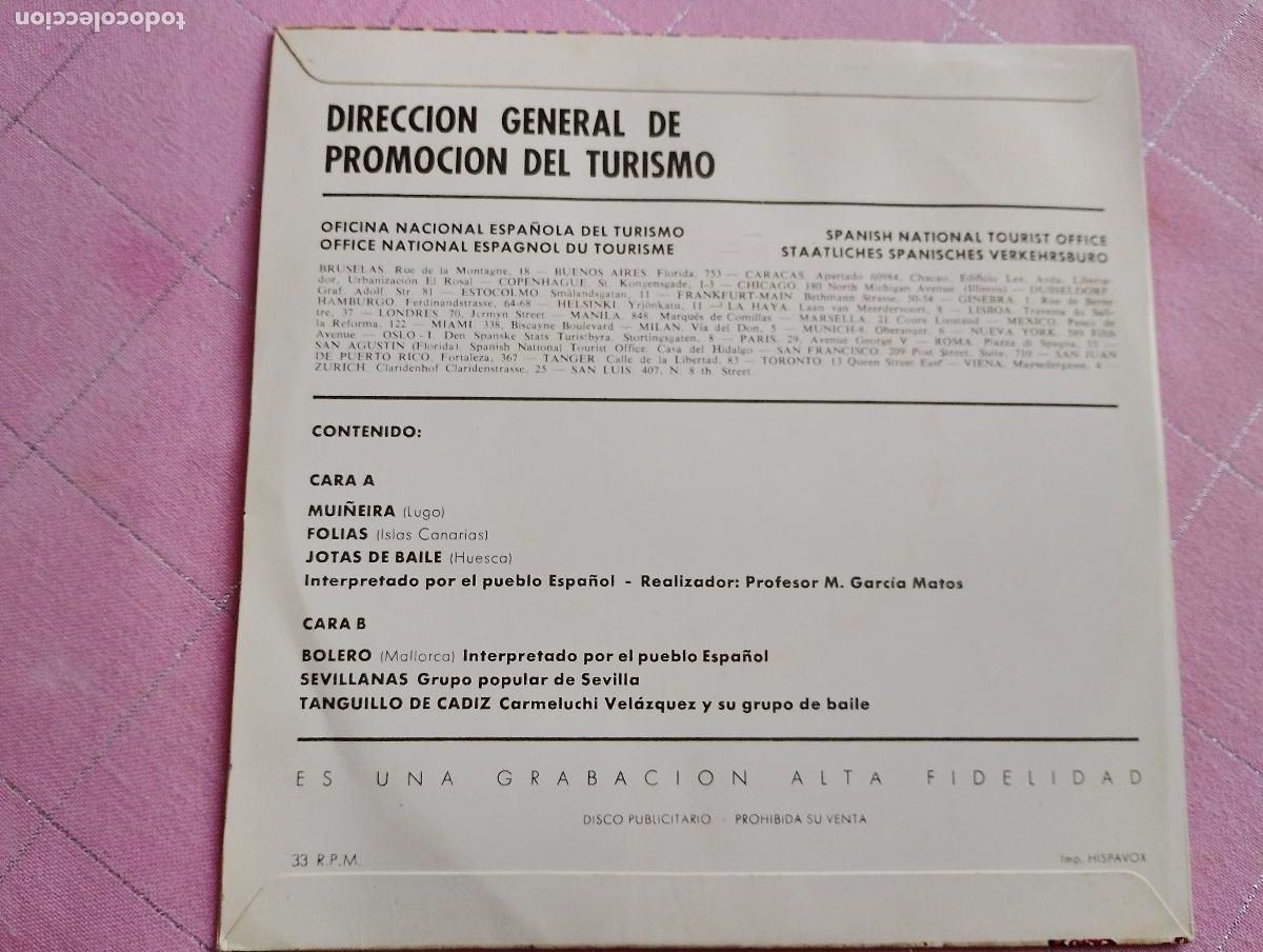 Discos de vinilo: Folklore Musical De Espa&ntilde;a 1969, Folk - Foto 4