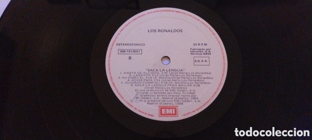 Discos de vinilo: LOS RONALDOS-SACA LA LENGUA-LP-EMI/SPAIN-IB - Foto 5