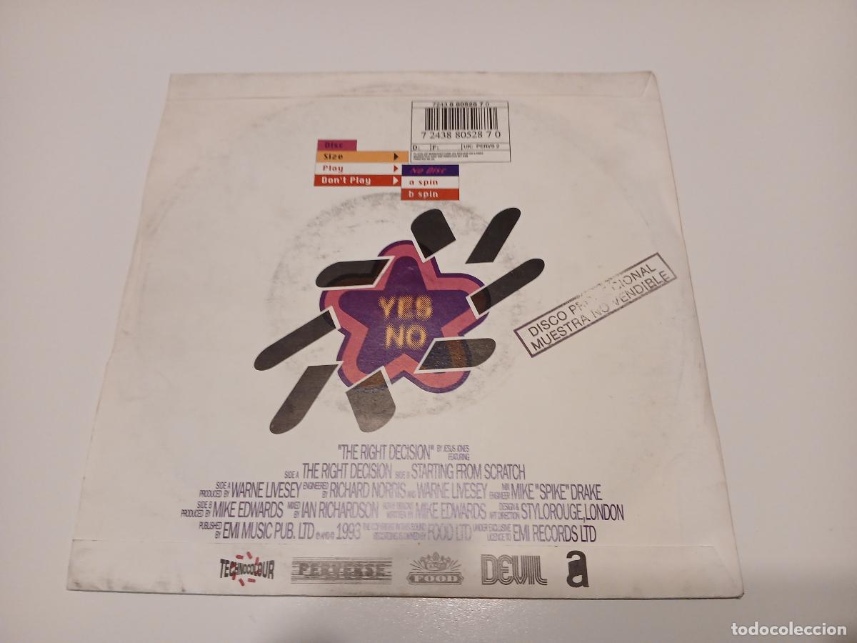 Discos de vinilo: Single de Jesus Jones &ndash; The Right Decision- (1993) - Foto 5