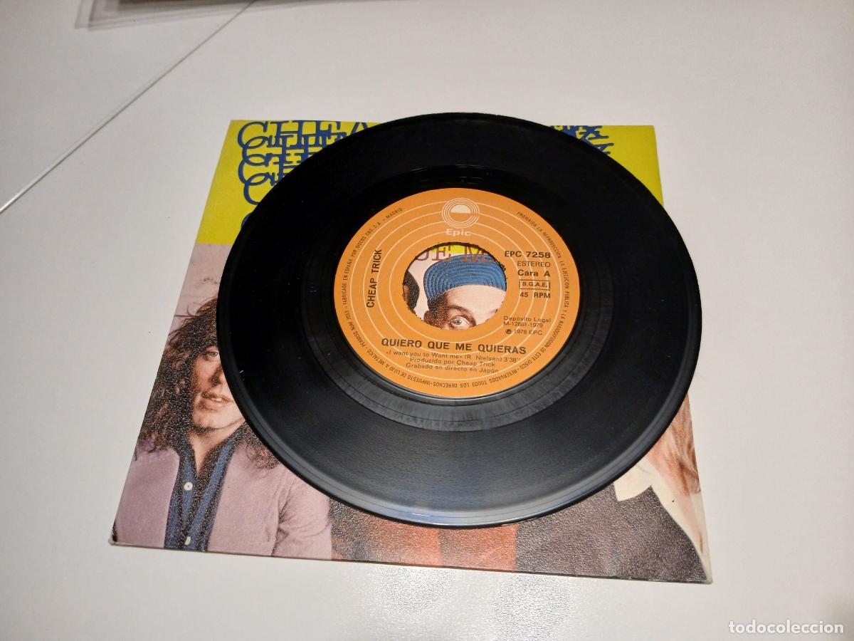 Discos de vinilo: Single de Cheap Trick -Quiero que me quieras (1978) - Foto 3
