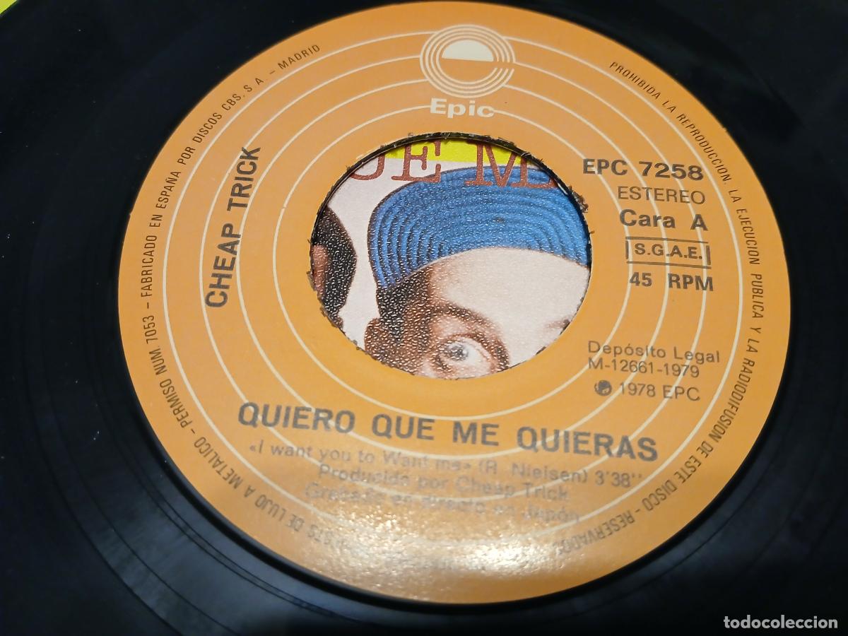 Discos de vinilo: Single de Cheap Trick -Quiero que me quieras (1978) - Foto 4