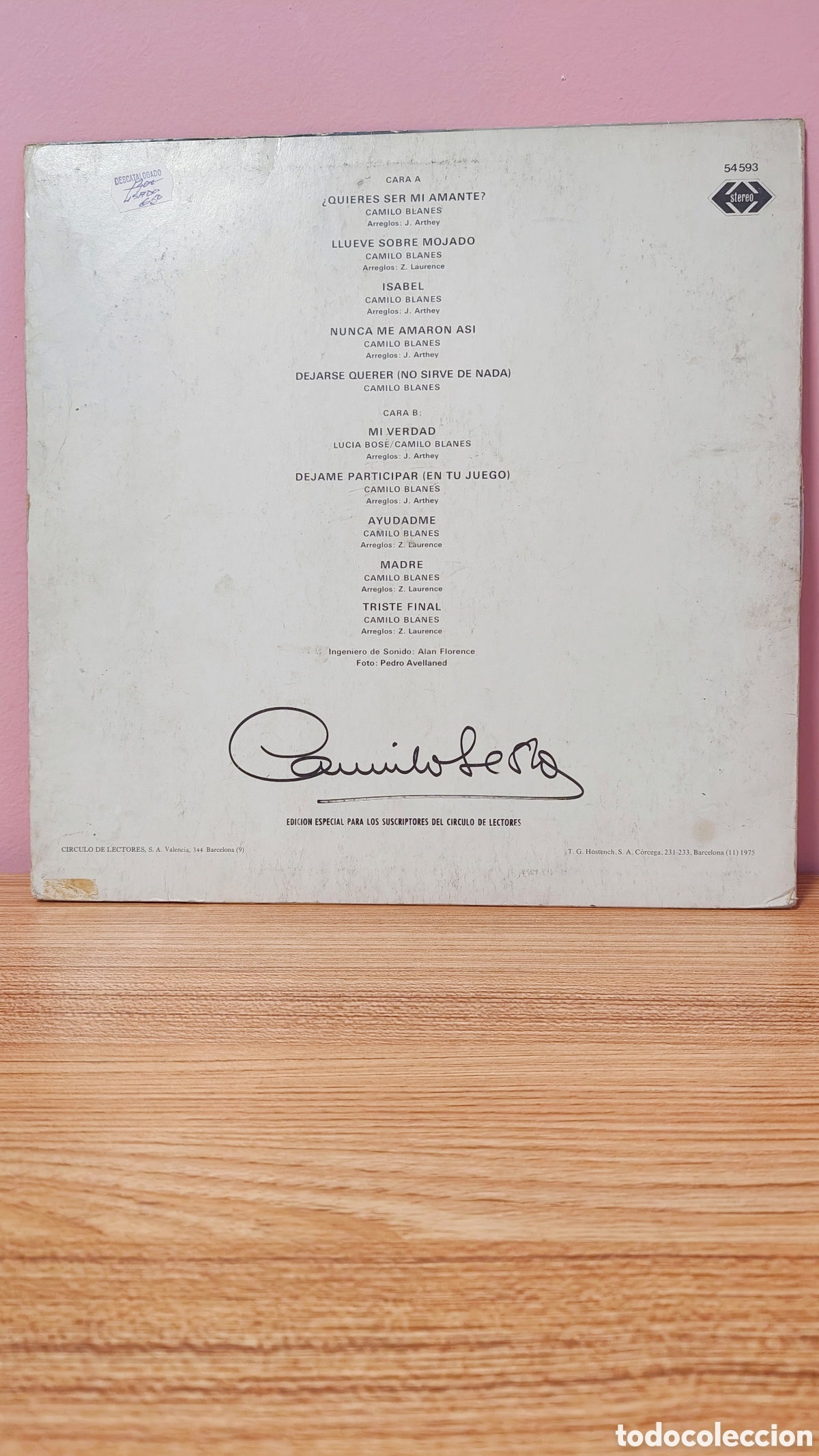 Discos de vinilo: Lp Camilo Sesto 1975 - Foto 2