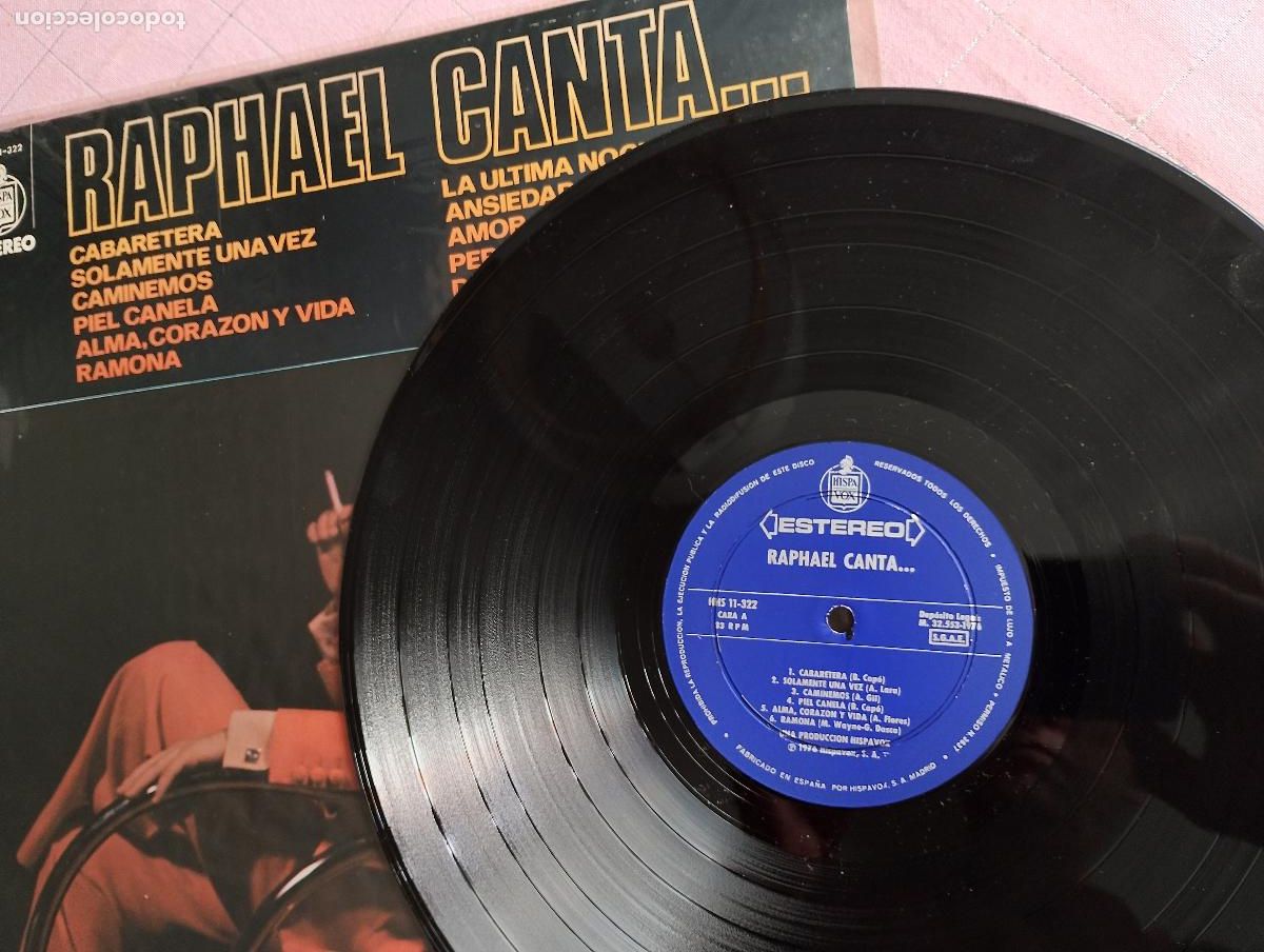 Discos de vinilo: Raphael &lrm;&ndash; Canta... 1976 hispavox - Foto 3