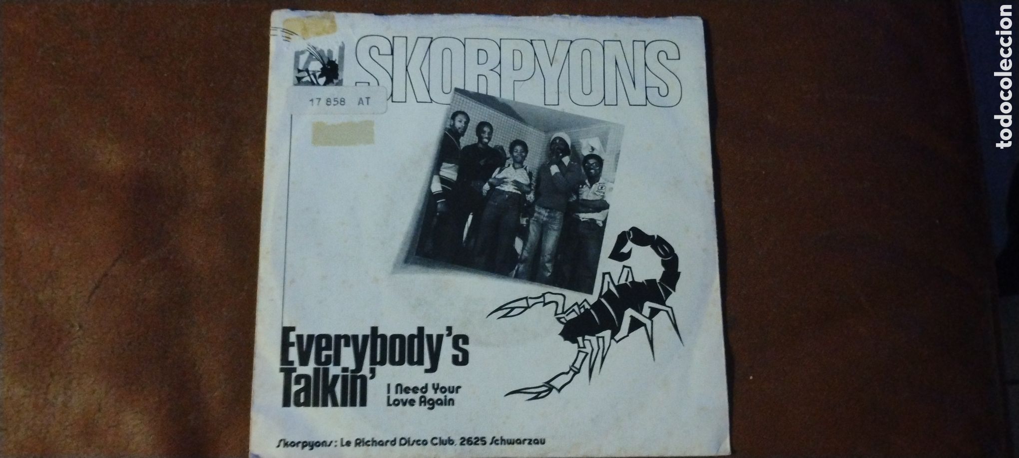 Discos de vinilo: SKORPYONS-EVERYBODYS TALKIN-SINGLE-PAN/GERMANY-KSA - Foto 1