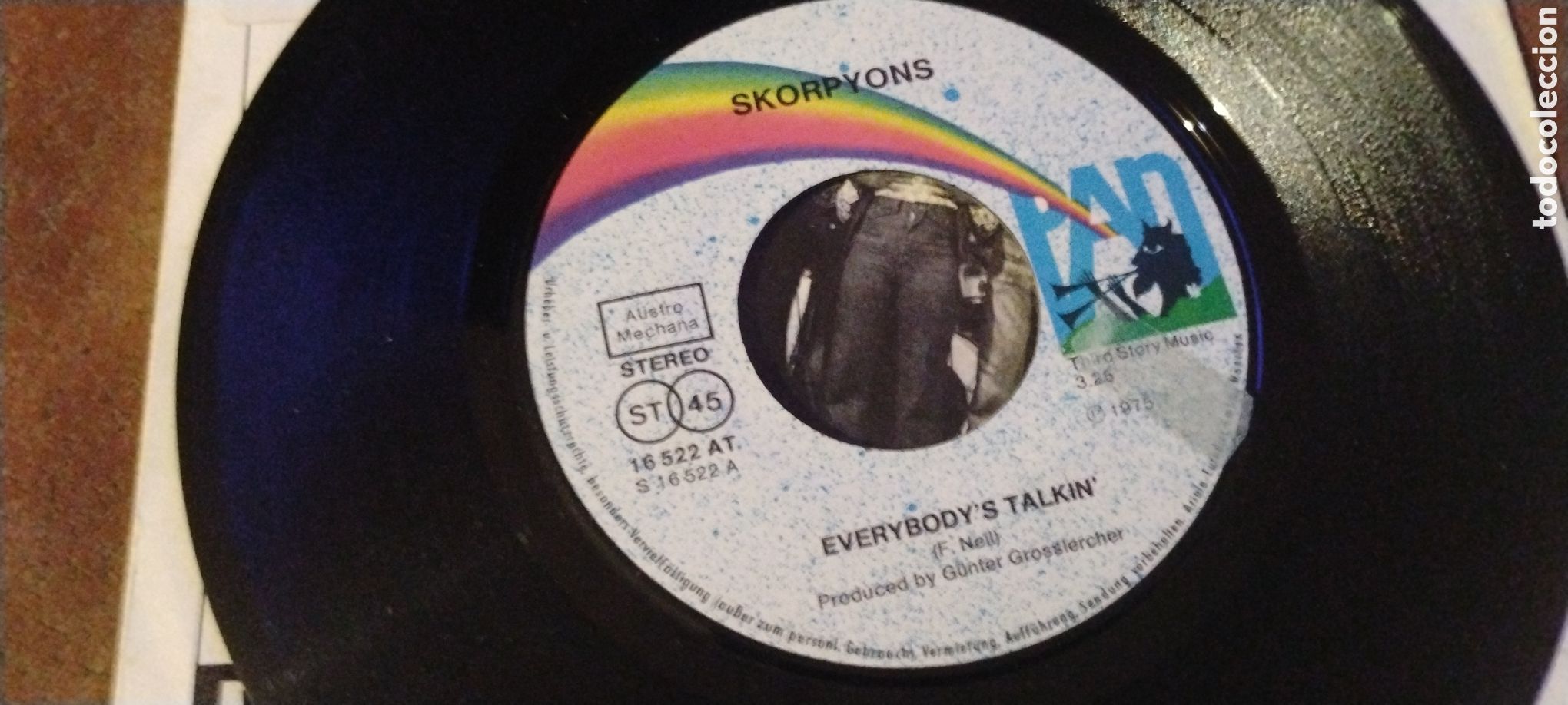 Discos de vinilo: SKORPYONS-EVERYBODYS TALKIN-SINGLE-PAN/GERMANY-KSA - Foto 4