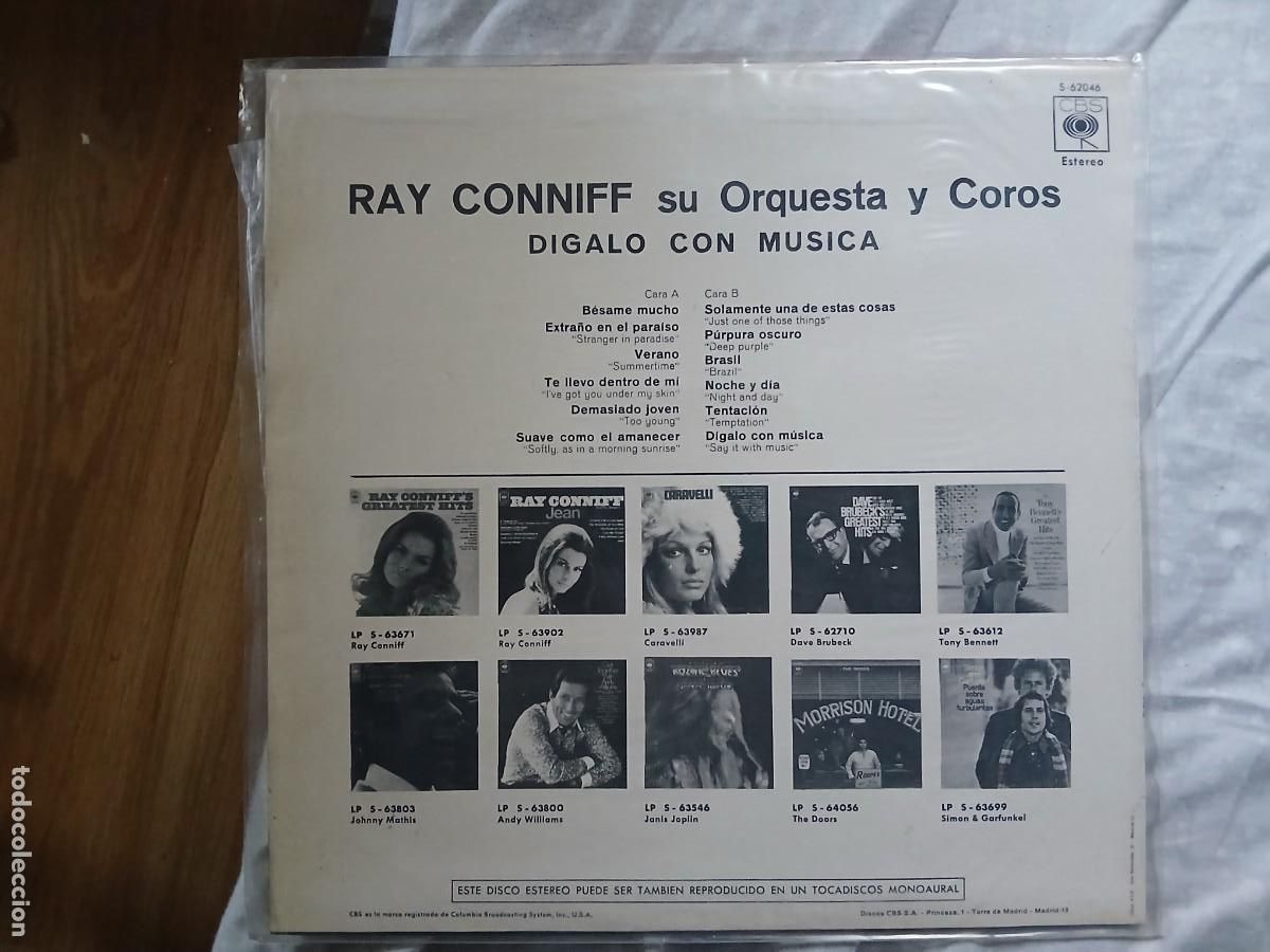 Discos de vinilo: Ray Conniff - Say It With Music - Foto 2