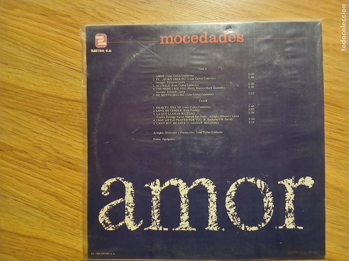 Discos de vinilo: Mocedades - Amor (1980) - Foto 2