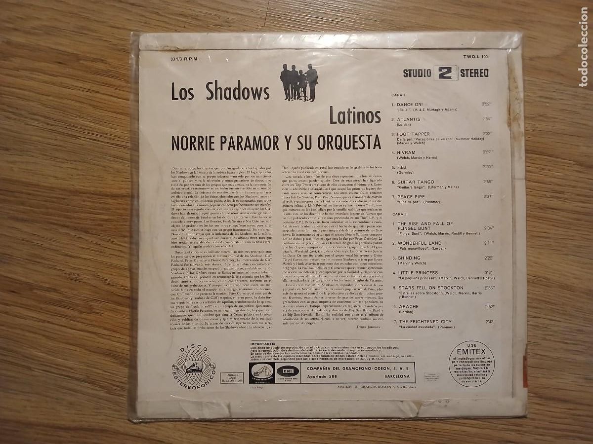Discos de vinilo: Norrie Paramor - Shadows in latin - Foto 2