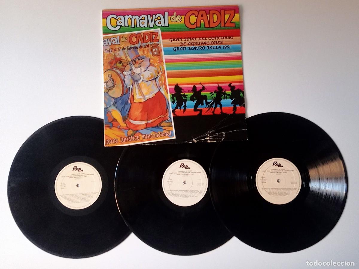 Discos de vinilo: CARNAVAL DE C&Aacute;DIZ TRIPLE LP GRAN FINAL 1991 - Foto 3
