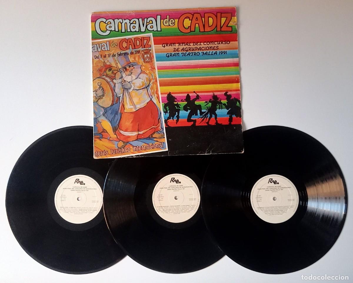 Discos de vinilo: CARNAVAL DE C&Aacute;DIZ TRIPLE LP GRAN FINAL 1991 - Foto 3