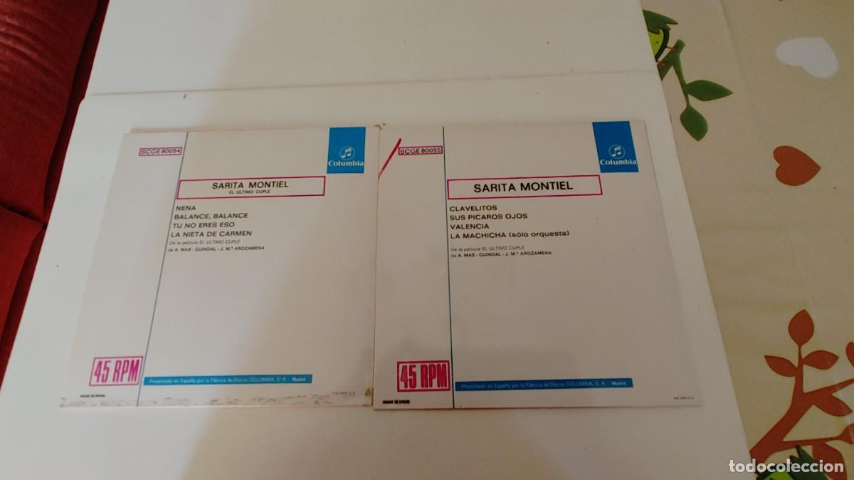 Discos de vinilo: SARA MONTIEL-LOTE DE 2 EPS - Foto 2