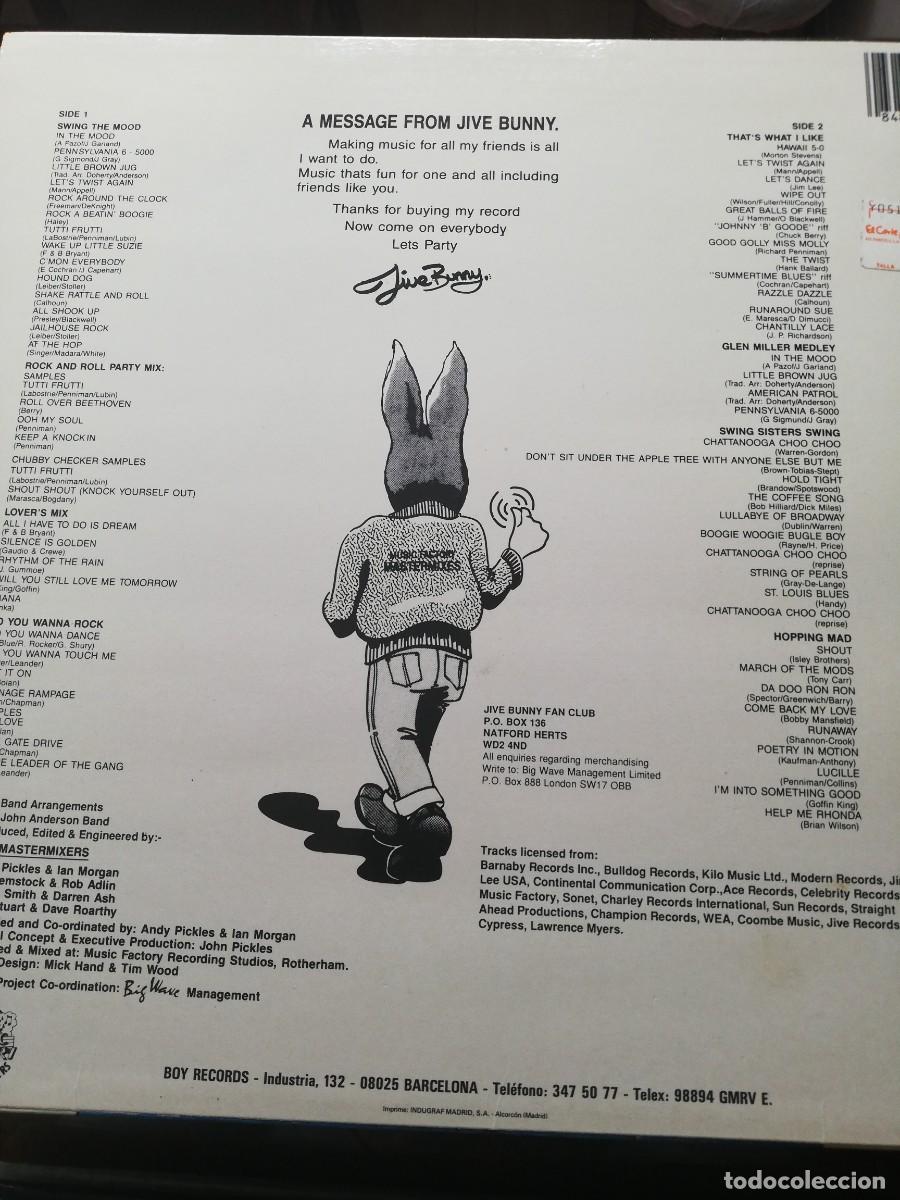 Discos de vinilo: LP JIVE BUNNY AND THE MASTERMIXERS - Foto 2