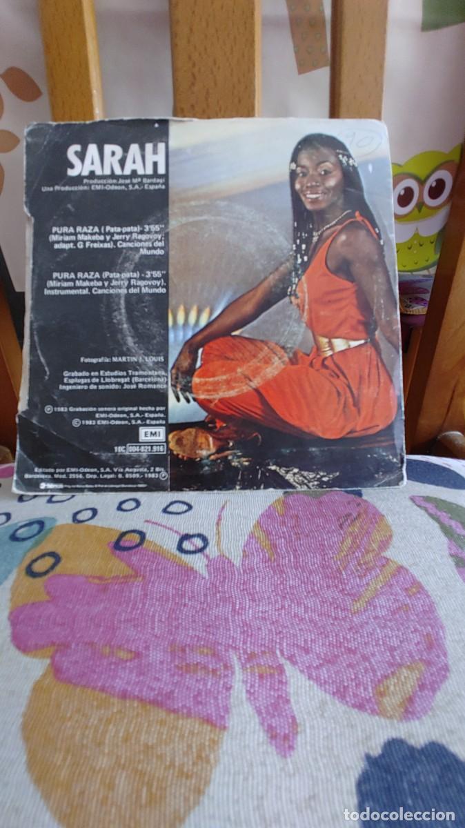 Discos de vinilo: SARAH-SINGLE PURA RAZA - Foto 2