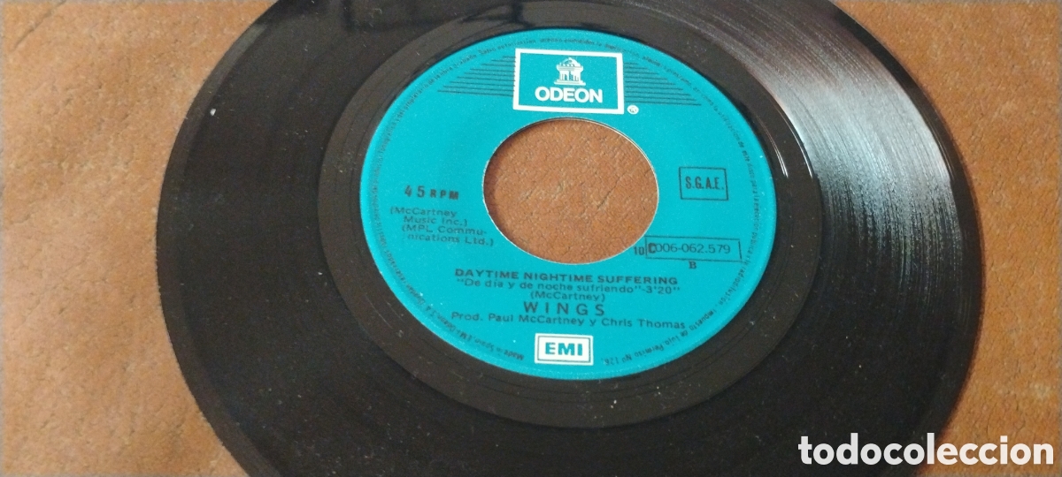 Discos de vinilo: WINGS-ADIOS A LA NOCHE-SINGLE-ODEON/SPAIN-KSA - Foto 3