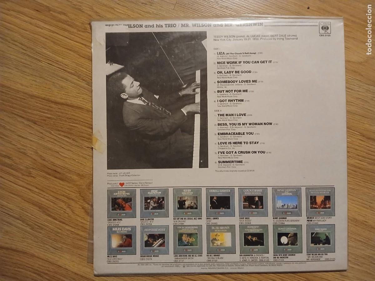 Discos de vinilo: Teddy Wilson - Mr. Wilson And Mr. Gershwin - Foto 2