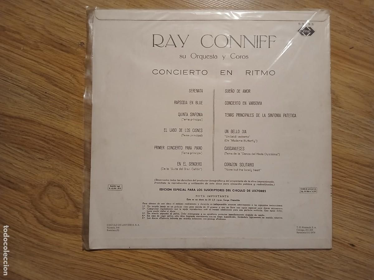 Discos de vinilo: Ray Conniff - Concierto en ritmo - Foto 2