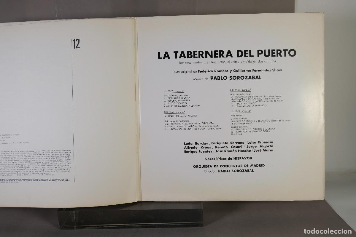 Discos de vinilo: DISCO DE VINILO 2 LP - LA TABERNERA DEL PUERTO, PABLO SOROZABAL - HISPAVOX - Foto 4