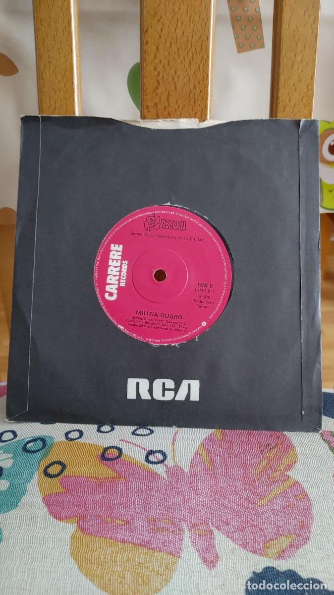 Discos de vinilo: SAXON-SINGLE BACKS TO THE WALL - Foto 2