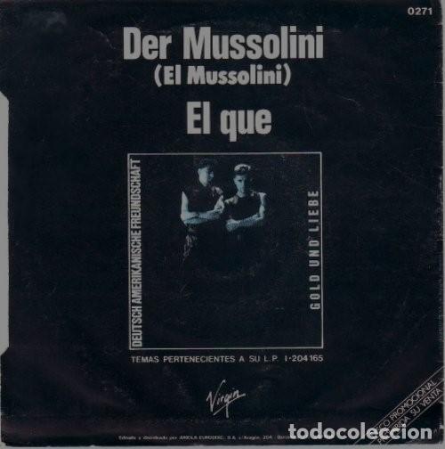 Discos de vinilo: D.A.F. &ndash; Der Mussolini = El Mussolini - PROMO - Foto 2