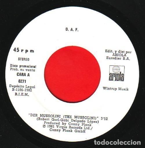 Discos de vinilo: D.A.F. &ndash; Der Mussolini = El Mussolini - PROMO - Foto 3