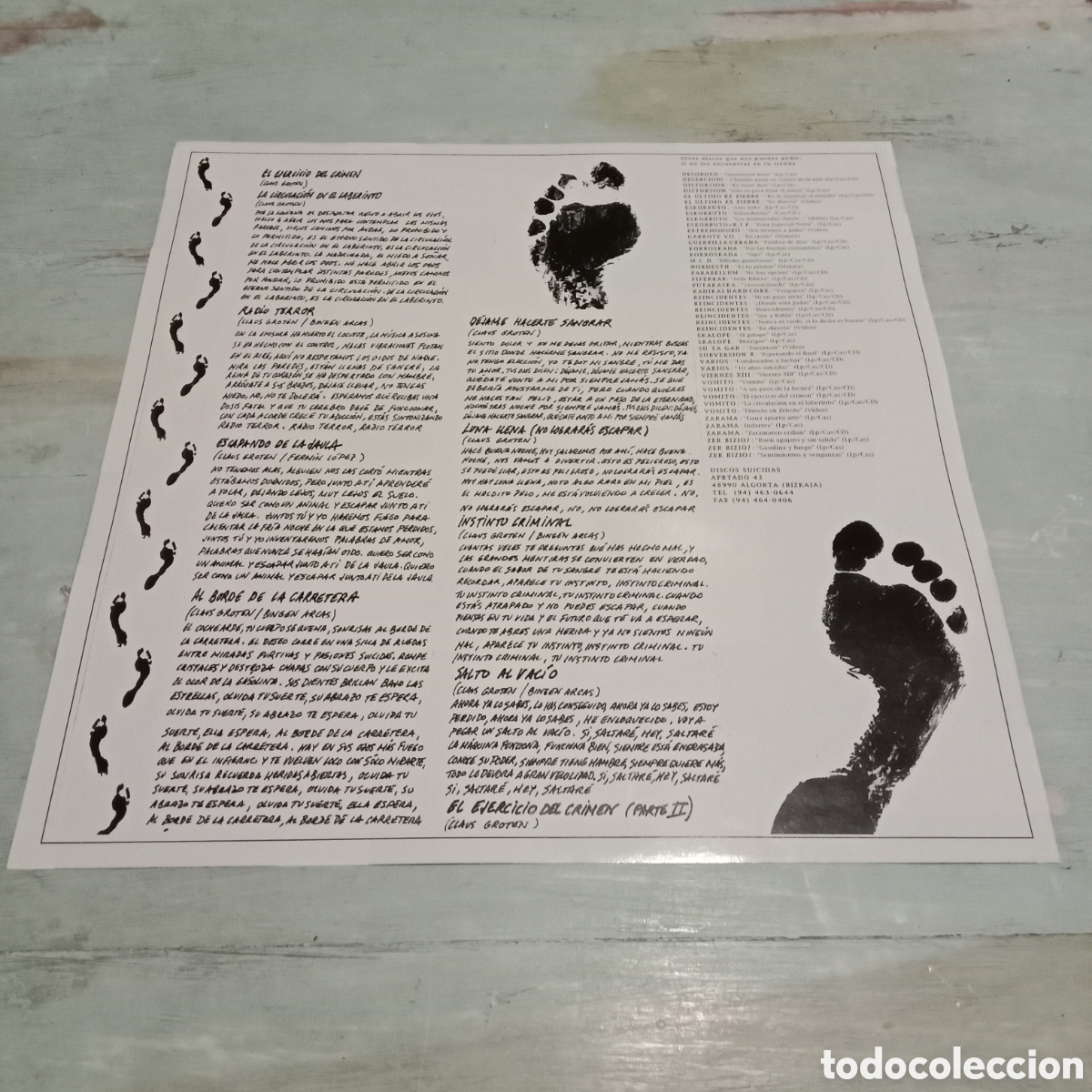 Discos de vinilo: VOMITO - LA CIRCULACION EN EL LABERINTO - LP - Foto 5