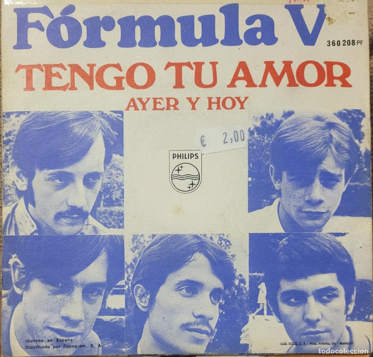 Discos de vinilo: Formula V single sello Philips editado en Espa&ntilde;a a&ntilde;o 1968... - Foto 2