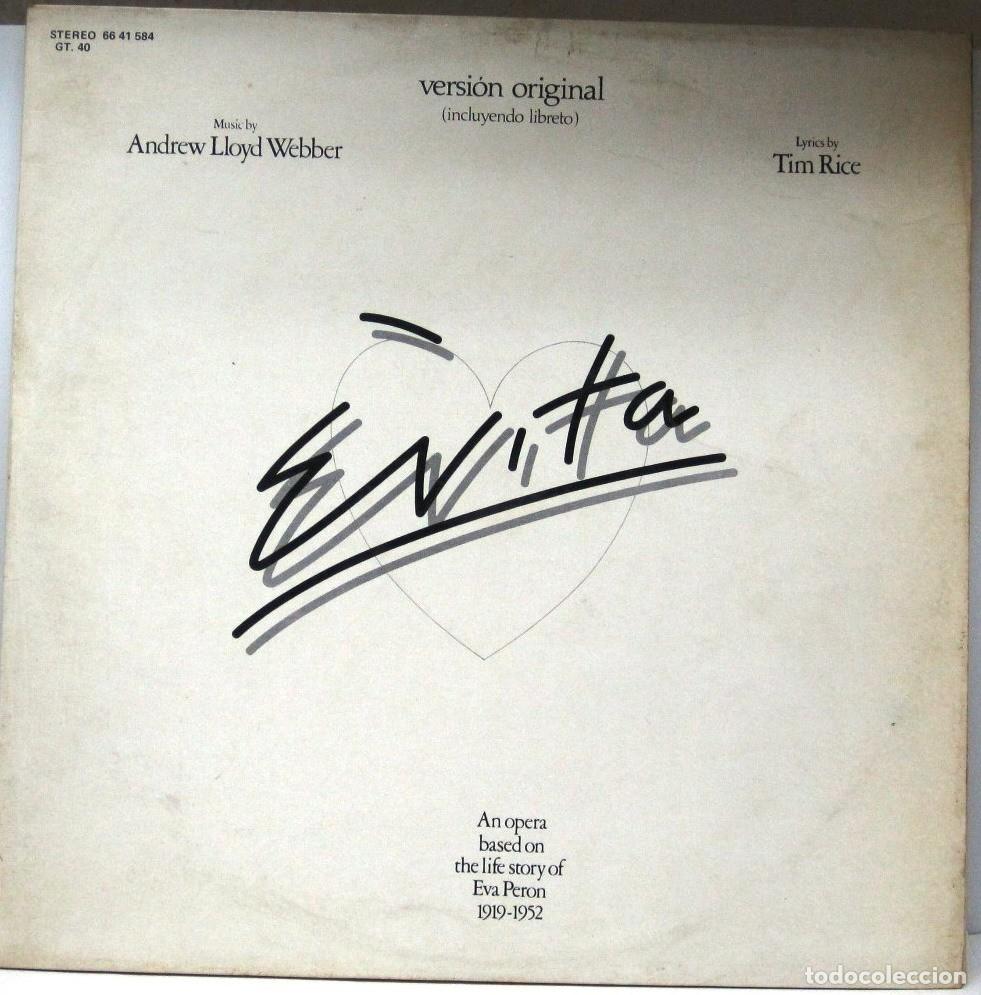 Discos de vinilo: EVITA - VERSION ORIGINAL - 2 LP - Foto 1