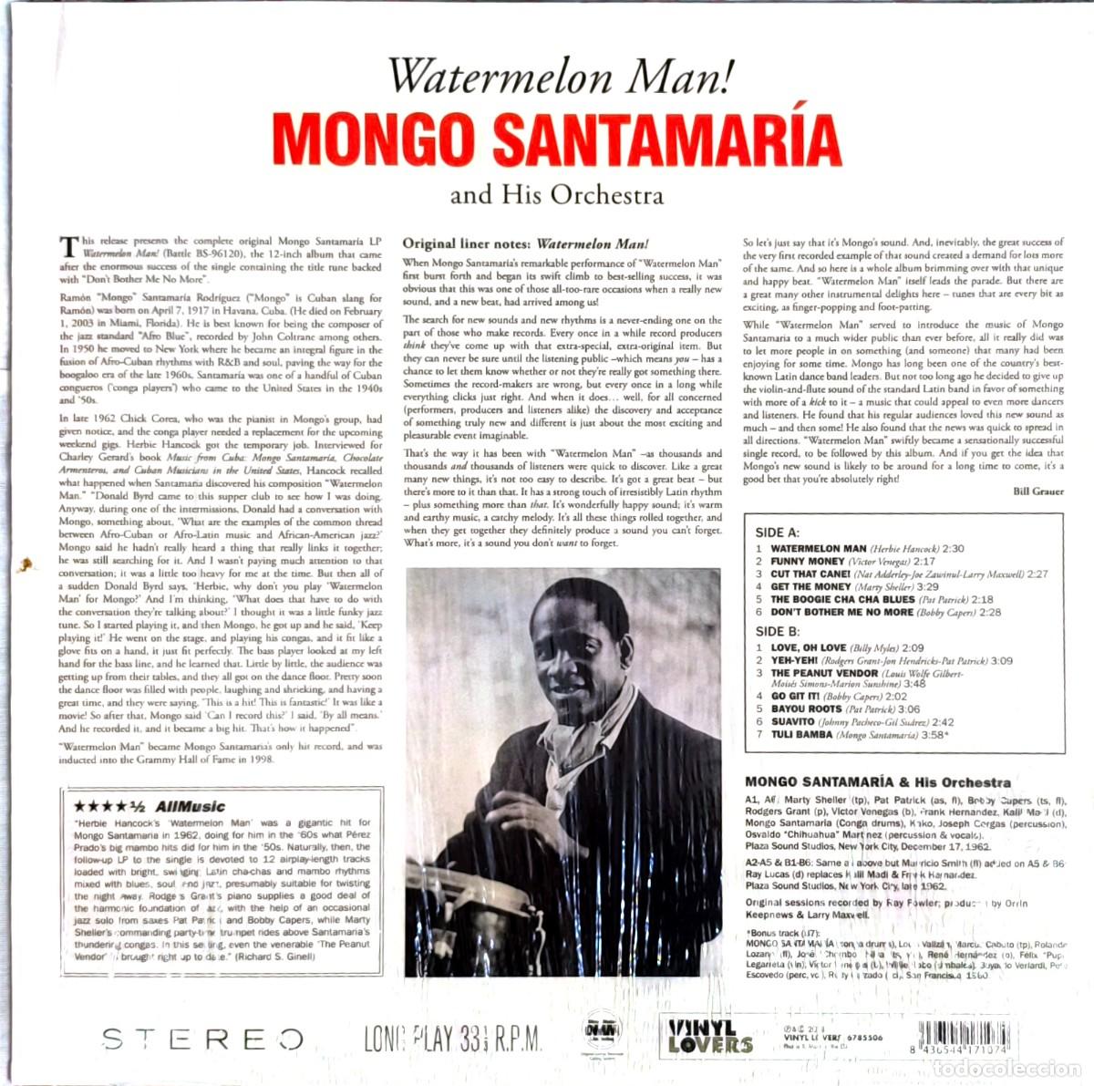 Discos de vinilo: Mongo Santamar&iacute;a -Watermelon man! - Foto 2