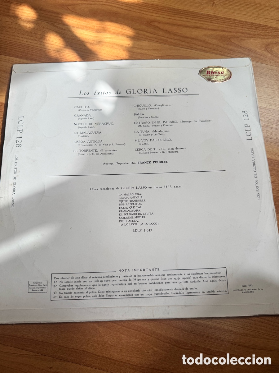 Discos de vinilo: Gloria Lasso - Lp raro - Foto 2