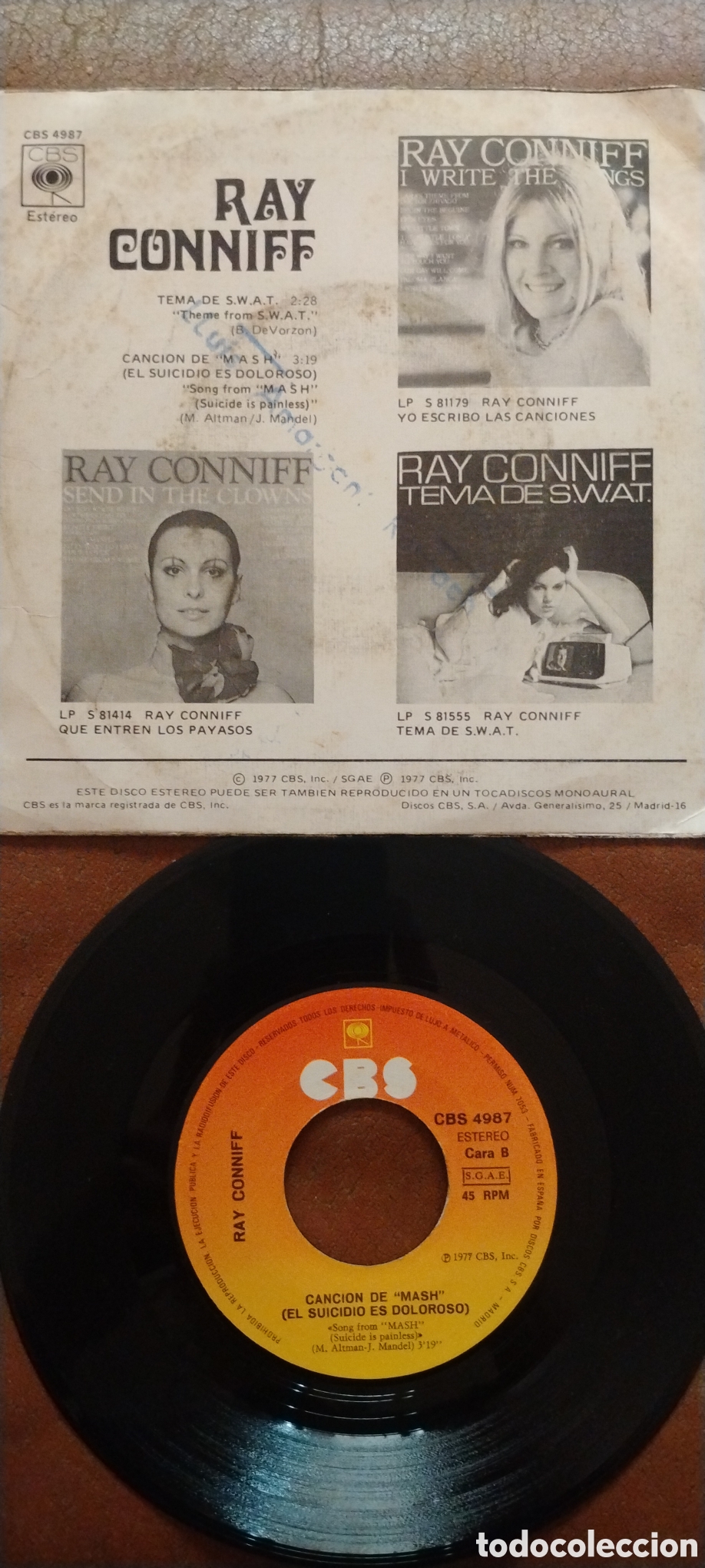 Discos de vinilo: RAY CONNIFF-TEMA DE S.W.A.T.-SINGLE-STAGE&SCREEN-KSA - Foto 3