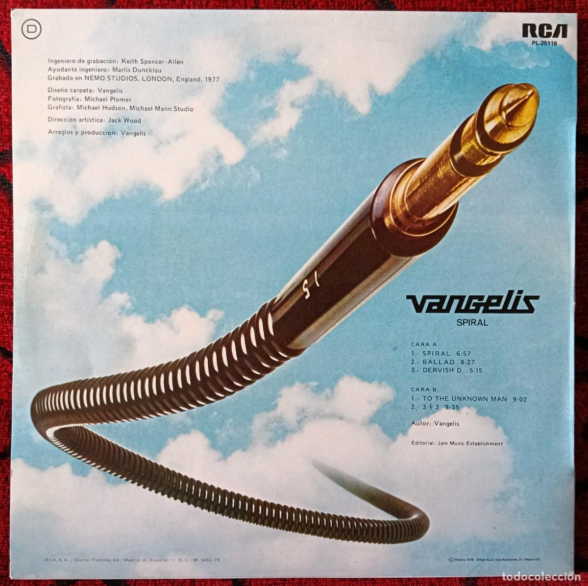 Discos de vinilo: VANGELIS ** Spiral ** VINILO LP 1977 - Foto 2