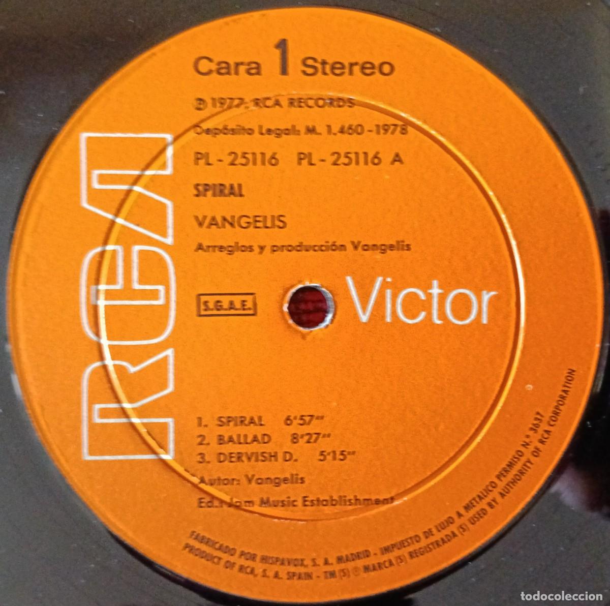Discos de vinilo: VANGELIS ** Spiral ** VINILO LP 1977 - Foto 3
