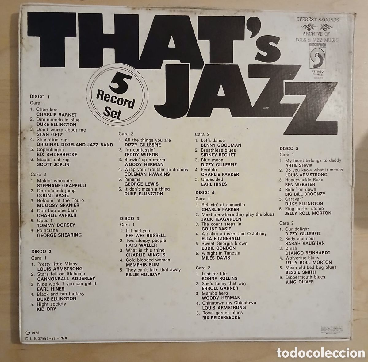 Discos de vinilo: THATS JAZZ : 5 RECORD SET . Lp , Vinilo . - Foto 2