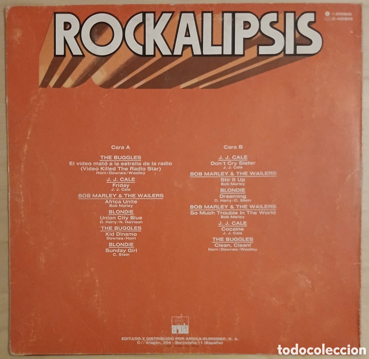 Discos de vinilo: ROCKALIPSIS : VERSIONES ORIGINALES . Lp , Vinilo - Foto 2